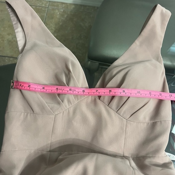 Azazie Brown Sleeveless V-Neck Maxi Gown for Weddings - Picture 4 of 5